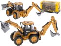 KOPARKA ŁADOWARKA METALOWA Z RUCHOMYMI ŁYŻKAMI DIE-CAST H-TOYS 1704 1:50