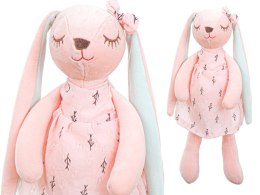 MASKOTKA PLUSZOWA KRÓLIK RÓŻOWY 35CM