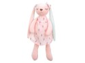 MASKOTKA PLUSZOWA KRÓLIK RÓŻOWY 35CM