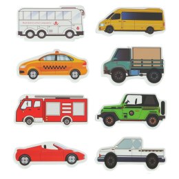 ZABAWKA DO KĄPIELI WANNY WODNA DLA DZIECI NAKLEJKI PIANKOWE AUTKA ULICA PUZZLE 23 EL.