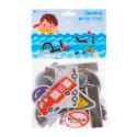 ZABAWKA DO KĄPIELI WANNY WODNA DLA DZIECI NAKLEJKI PIANKOWE AUTKA ULICA PUZZLE 23 EL.