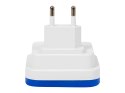 44-287# Lampka nocna led z czujnikiem zmierzchu kwadratowa niebieska