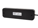 98-208# Przedłużacz sieciowy ps-530s 5-gniazd 4xusb 1xusb-c 3m czarny 2x1mm