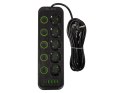 98-209# Przedłużacz sieciowy ps-550s 5-gniazd 4xusb 1xusb-c 5m czarny 2x1mm
