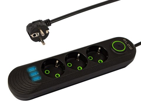 98-213# Przedłużacz sieciowy ps-320 3-gniazda 3xusb 2m czarny 2x1mm 98-213# Przedłużacz sieciowy ps-320 3-gniazda 3xusb 2m czarny 2x1mm