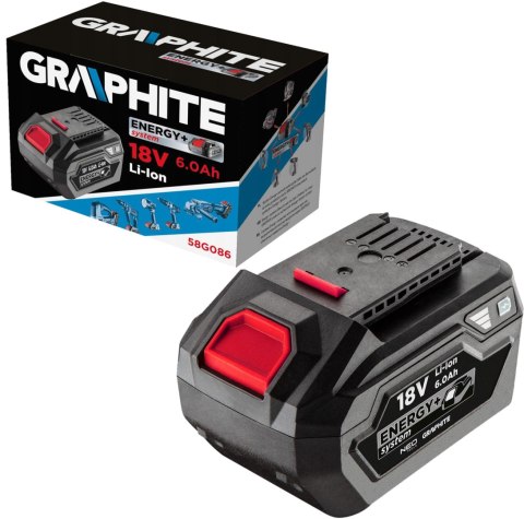 Akumulator Energy+ 18V, Li-Ion 6.0Ah Akumulator Energy+ 18V, Li-Ion 6.0Ah