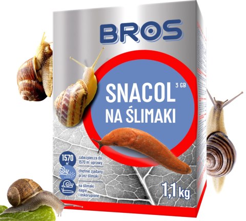 BROS - Snacol 3GB zwalcza ślimaki 1kg (karton) BROS - Snacol 3GB zwalcza ślimaki 1kg (karton)