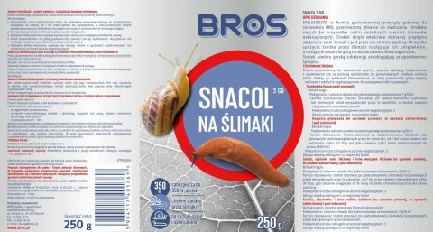 BROS - Snacol 3GB zwalcza ślimaki 250g BROS - Snacol 3GB zwalcza ślimaki 250g