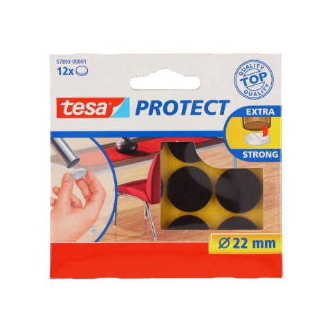 Podkładki filcowe fi=22mm, brązowe, 12szt. Podkładki filcowe fi=22mm, brązowe, 12szt.