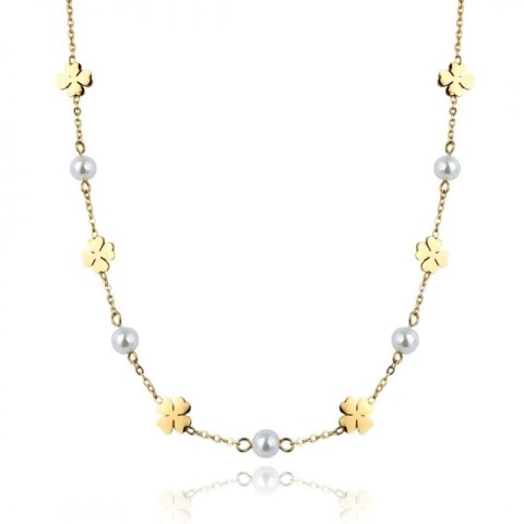 Naszyjnik stal szlachetna pozłacana 14k złotem NST2182