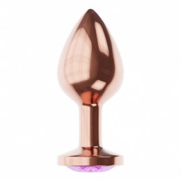 Plug-Butt Plug Diamond Amethyst Shine S Rose Gold