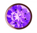 Plug-Butt Plug Diamond Amethyst Shine S Rose Gold