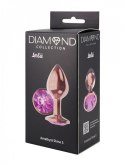Plug-Butt Plug Diamond Amethyst Shine S Rose Gold