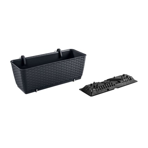 Doniczka rattanowa z hakami Ratolla DRL400PW antracyt Doniczka rattanowa z hakami Ratolla DRL400PW antracyt
