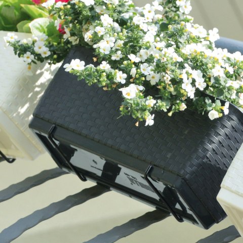 Doniczka rattanowa z hakami Ratolla DRL400PW antracyt Doniczka rattanowa z hakami Ratolla DRL400PW antracyt