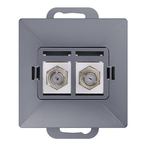 Gniazdo podw. typu F Pearl, TV/F-F1/P2, antracyt Gniazdo podw. typu F Pearl, TV/F-F1/P2, antracyt