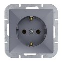 Gniazdo pojedyncze p/t 2P+Z Schuko Pearl, 16A, 250V, PT-17P, antracyt Gniazdo pojedyncze p/t 2P+Z Schuko Pearl, 16A, 250V, PT-17P, antracyt