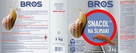 BROS - Snacol 5GB zwalcza ślimaki 3kg BROS - Snacol 5GB zwalcza ślimaki 3kg