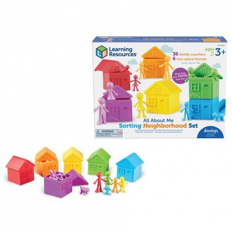 Sorter rodzina, domki i figurki, zestaw edukacyjny Sorter rodzina, domki i figurki, zestaw edukacyjny