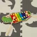 CYMBAŁKI DREWNIANE KOLOROWE DLA DZIECI KROKODYL