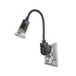 Lampka wtyczkowa z żarówką LED, czarna