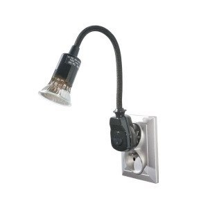 Lampka wtyczkowa z żarówką LED, czarna Lampka wtyczkowa z żarówką LED, czarna
