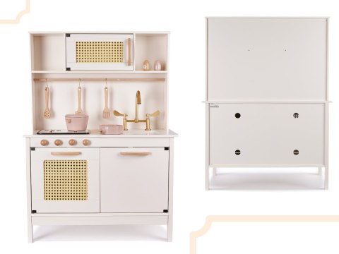 KUCHNIA DLA DZIECI DREWNIANA MDF RETRO Z AKCESORIAMI BOHO 100CM KUCHNIA DLA DZIECI DREWNIANA MDF RETRO Z AKCESORIAMI BOHO 100CM