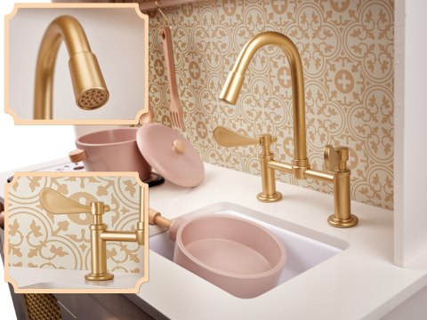 KUCHNIA DLA DZIECI DREWNIANA MDF RETRO Z AKCESORIAMI BOHO 100CM KUCHNIA DLA DZIECI DREWNIANA MDF RETRO Z AKCESORIAMI BOHO 100CM