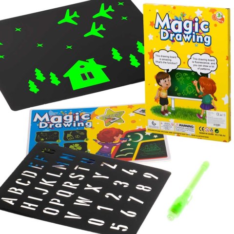 MAGICZNA TABLICA DO RYSOWANIA ŚWIATŁEM + DŁUGOPIS UV KREATYWNY ZESTAW MAGICZNA TABLICA DO RYSOWANIA ŚWIATŁEM + DŁUGOPIS UV KREATYWNY ZESTAW
