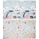 MATA EDUKACYJNA PIANKOWA DWUSTRONNA SKŁADANA ULICA LAS 177 X 158 CM