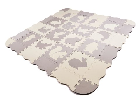 MATA EDUKACYJNA PIANKOWA PUZZLE KOJEC SZARA ECRU 36 ELEMENTÓW 150X150CM MATA EDUKACYJNA PIANKOWA PUZZLE KOJEC SZARA ECRU 36 ELEMENTÓW 150X150CM