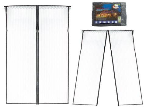 MOSKITIERA SIATKA MAGNETYCZNA NA DRZWI 100X210CM CZARNA MOSKITIERA SIATKA MAGNETYCZNA NA DRZWI 100X210CM CZARNA
