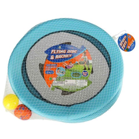 PALETKI DO GRY RAKIETY Z SIATECZKI ZESTAW 2 PIŁKI I PALETKI 44CM PALETKI DO GRY RAKIETY Z SIATECZKI ZESTAW 2 PIŁKI I PALETKI 44CM