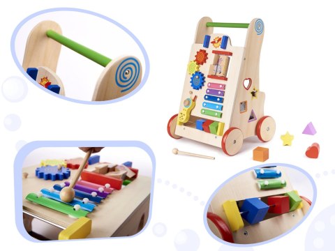PCHACZ CHODZIK DREWNIANY KOSTKA EDUKACYJNA 6W1 PCHACZ CHODZIK DREWNIANY KOSTKA EDUKACYJNA 6W1