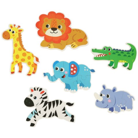 PUZZLE W PUSZCE ZWIERZĄTKA SAFARI 25 PUZZLI PUZZLE W PUSZCE ZWIERZĄTKA SAFARI 25 PUZZLI