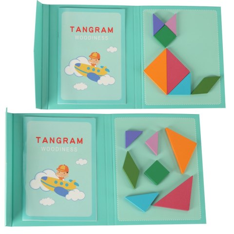 TANGRAM KSIĄŻECZKA MAGNETYCZNA UKŁADANKA MONTESSORI KLOCKI GRA LOGICZNA 3D TANGRAM KSIĄŻECZKA MAGNETYCZNA UKŁADANKA MONTESSORI KLOCKI GRA LOGICZNA 3D