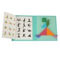 TANGRAM KSIĄŻECZKA MAGNETYCZNA UKŁADANKA MONTESSORI KLOCKI GRA LOGICZNA 3D