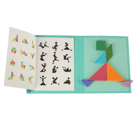 TANGRAM KSIĄŻECZKA MAGNETYCZNA UKŁADANKA MONTESSORI KLOCKI GRA LOGICZNA 3D TANGRAM KSIĄŻECZKA MAGNETYCZNA UKŁADANKA MONTESSORI KLOCKI GRA LOGICZNA 3D