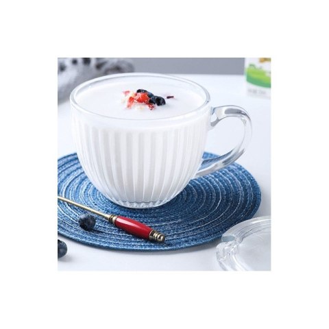 Filiżanka szklanka ryflowana duża 460 ml 1szt SZK152