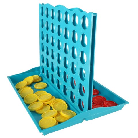 GRA LOGICZNA PLANSZOWA SZCZĘŚLIWA CZWÓRKA CZTERY W RZĘDZIE 25X19X20 CM GRA LOGICZNA PLANSZOWA SZCZĘŚLIWA CZWÓRKA CZTERY W RZĘDZIE 25X19X20 CM