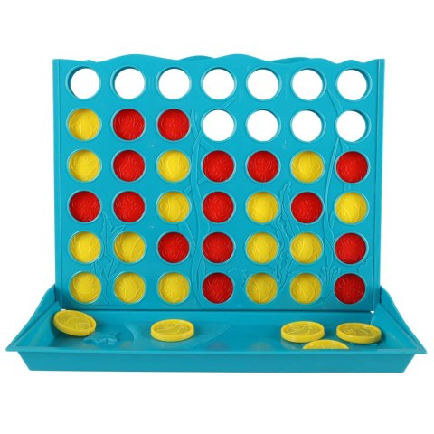 GRA LOGICZNA PLANSZOWA SZCZĘŚLIWA CZWÓRKA CZTERY W RZĘDZIE 25X19X20 CM GRA LOGICZNA PLANSZOWA SZCZĘŚLIWA CZWÓRKA CZTERY W RZĘDZIE 25X19X20 CM