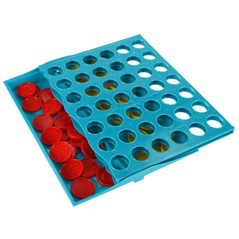 GRA LOGICZNA PLANSZOWA SZCZĘŚLIWA CZWÓRKA CZTERY W RZĘDZIE 25X19X20 CM GRA LOGICZNA PLANSZOWA SZCZĘŚLIWA CZWÓRKA CZTERY W RZĘDZIE 25X19X20 CM
