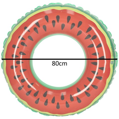 KÓŁKO DO PŁYWANIA KOŁO DMUCHANE ARBUZ 80CM MAX 60KG KÓŁKO DO PŁYWANIA KOŁO DMUCHANE ARBUZ 80CM MAX 60KG