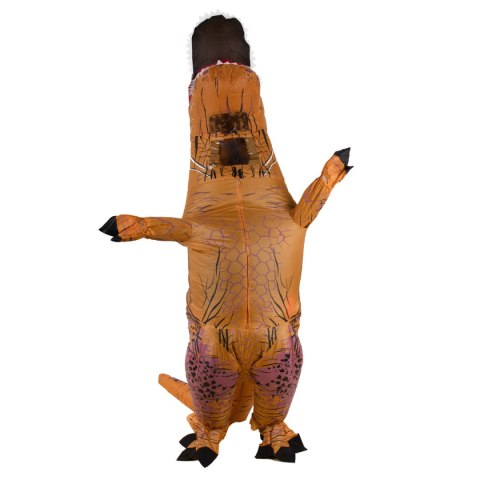KOSTIUM STRÓJ KARNAWAŁOWY PRZEBRANIE DMUCHANY DINOZAUR T-REX GIGANT BRĄZOWY 1.5-1.9M KOSTIUM STRÓJ KARNAWAŁOWY PRZEBRANIE DMUCHANY DINOZAUR T-REX GIGANT BRĄZOWY 1.5-1.9M