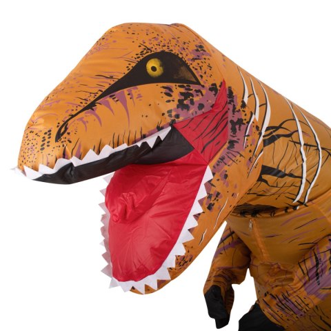KOSTIUM STRÓJ KARNAWAŁOWY PRZEBRANIE DMUCHANY DINOZAUR T-REX GIGANT BRĄZOWY 1.5-1.9M KOSTIUM STRÓJ KARNAWAŁOWY PRZEBRANIE DMUCHANY DINOZAUR T-REX GIGANT BRĄZOWY 1.5-1.9M