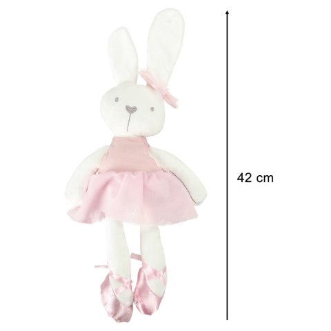 MASKOTKA PLUSZOWA KRÓLIK W RÓŻOWEJ SUKIENCE 42CM MASKOTKA PLUSZOWA KRÓLIK W RÓŻOWEJ SUKIENCE 42CM