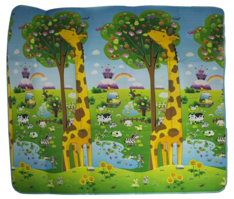 MATA EDUKACYJNA PIANKOWA DWUSTRONNA SKŁADANA ZOO 200 X 180 X 1 CM MATA EDUKACYJNA PIANKOWA DWUSTRONNA SKŁADANA ZOO 200 X 180 X 1 CM