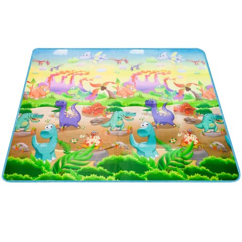 MATA EDUKACYJNA PIANKOWA DWUSTRONNA SKŁADANA ZOO 200 X 180 X 1 CM MATA EDUKACYJNA PIANKOWA DWUSTRONNA SKŁADANA ZOO 200 X 180 X 1 CM