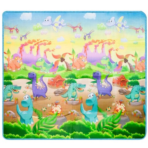 MATA EDUKACYJNA PIANKOWA DWUSTRONNA SKŁADANA ZOO 200 X 180 X 1 CM MATA EDUKACYJNA PIANKOWA DWUSTRONNA SKŁADANA ZOO 200 X 180 X 1 CM