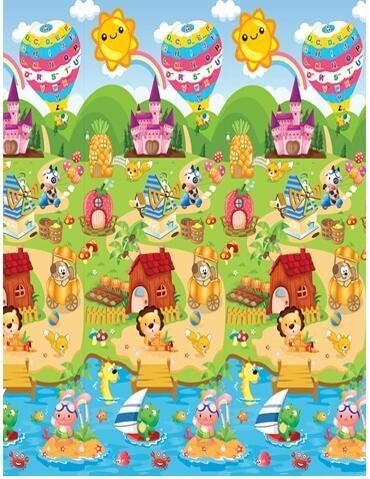 MATA EDUKACYJNA PIANKOWA DWUSTRONNA SKŁADANA BAJKOWY ŚWIAT 180 X 120 CM MATA EDUKACYJNA PIANKOWA DWUSTRONNA SKŁADANA BAJKOWY ŚWIAT 180 X 120 CM